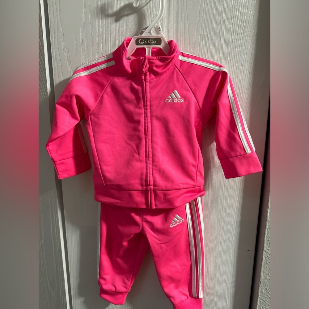 Adidas Hot Pink Tracksuit Infant Girl 6M